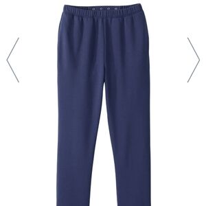 Silverts, Men's Navy Blue Assisted Dressing Fleece Pants for wheelchair
